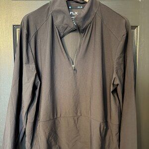 Mens FLX Athletic Quarter Zip Light weight Black Extra Large